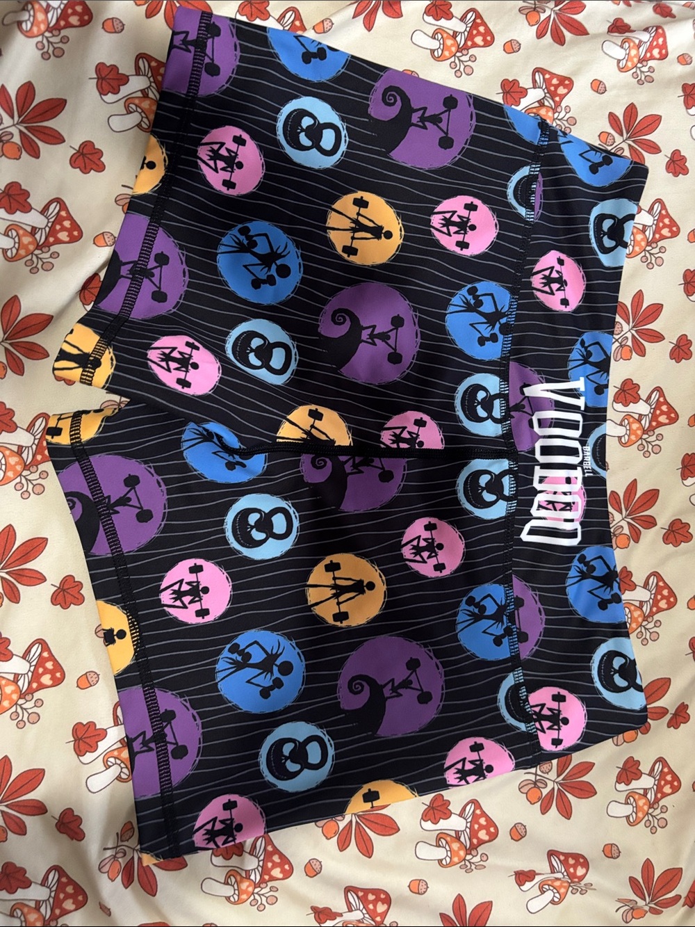 Nightmare before Christmas barbell voodoo shorts